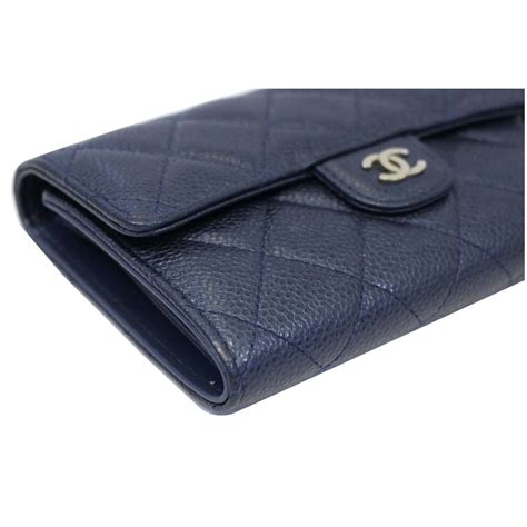 navy blue chanel wallet